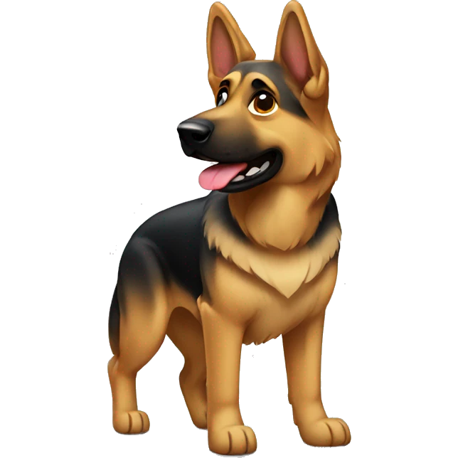 German shepherd standing emoji
