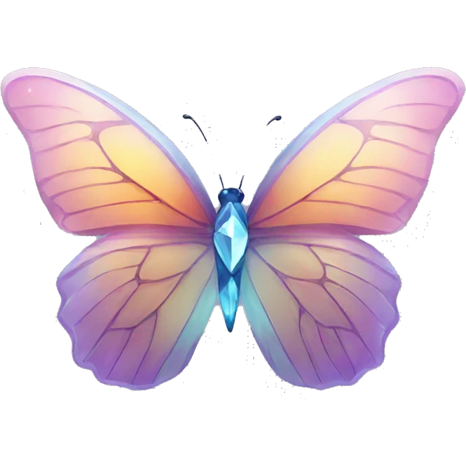 Crystal butterfly emoji