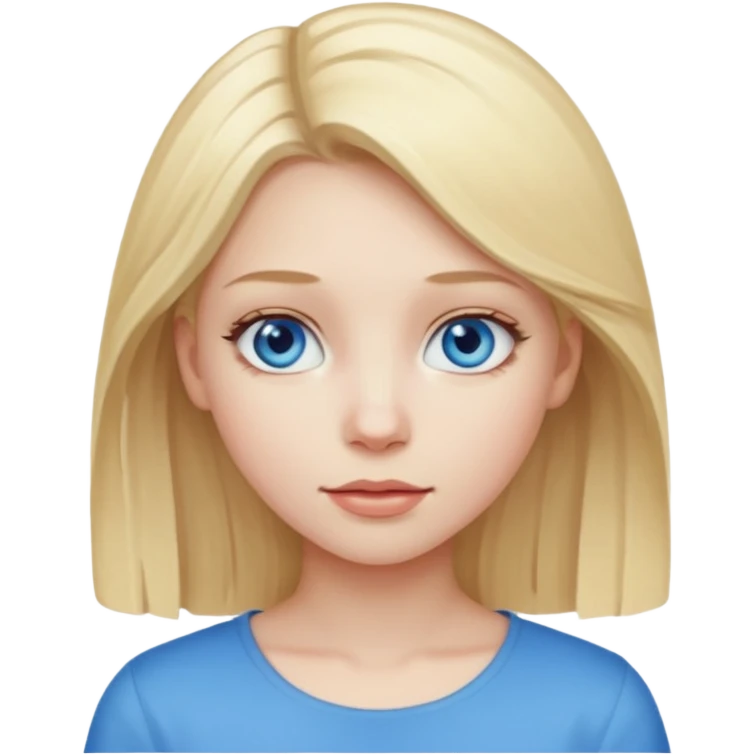 A ugly girl with a blonde hair emoji