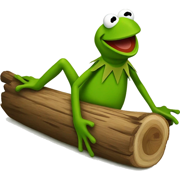 Kermit the frog log rolling emoji