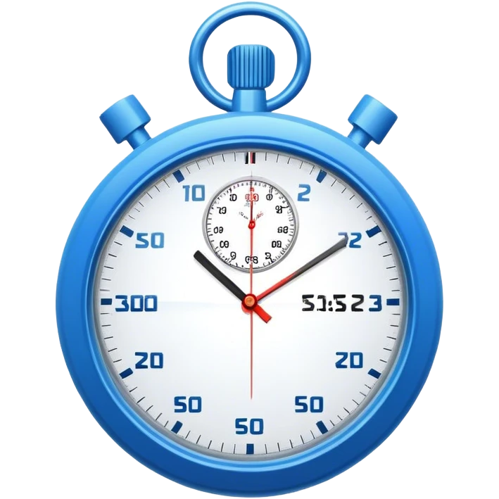 blue stopwatch emoji