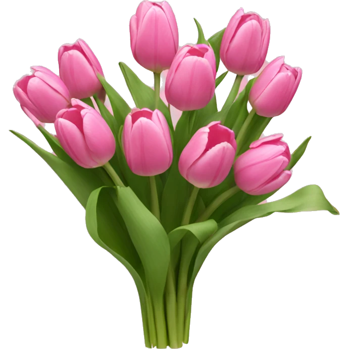 Bouquet of pink tulips emoji