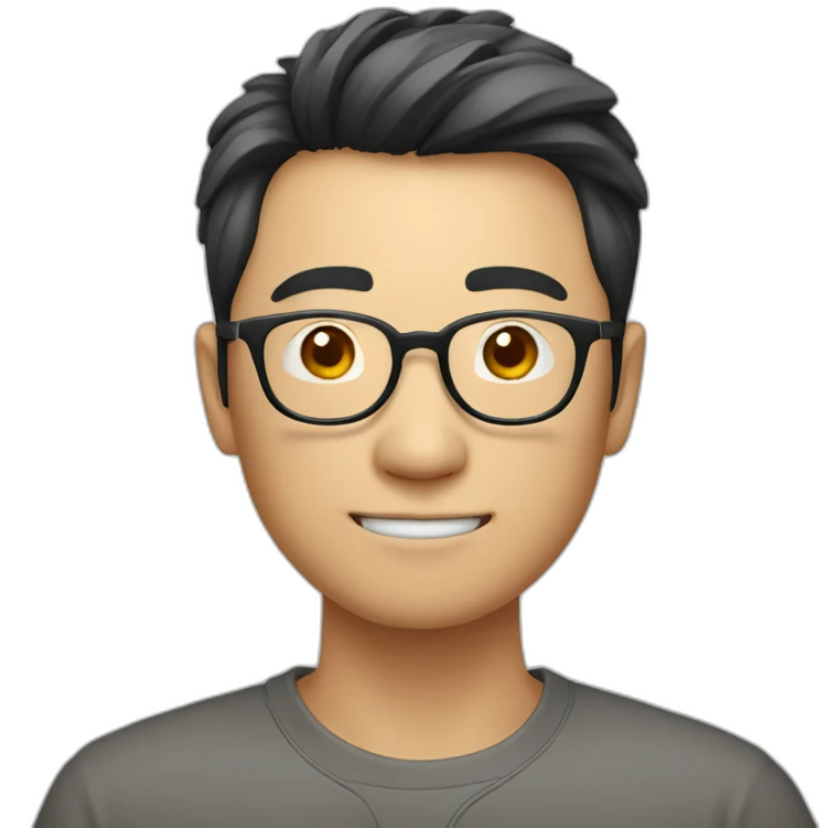 Oh Chinese guy wear glasses showing a thank you sign emoji