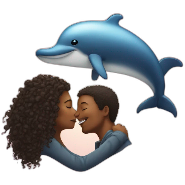 Kiss a whale emoji