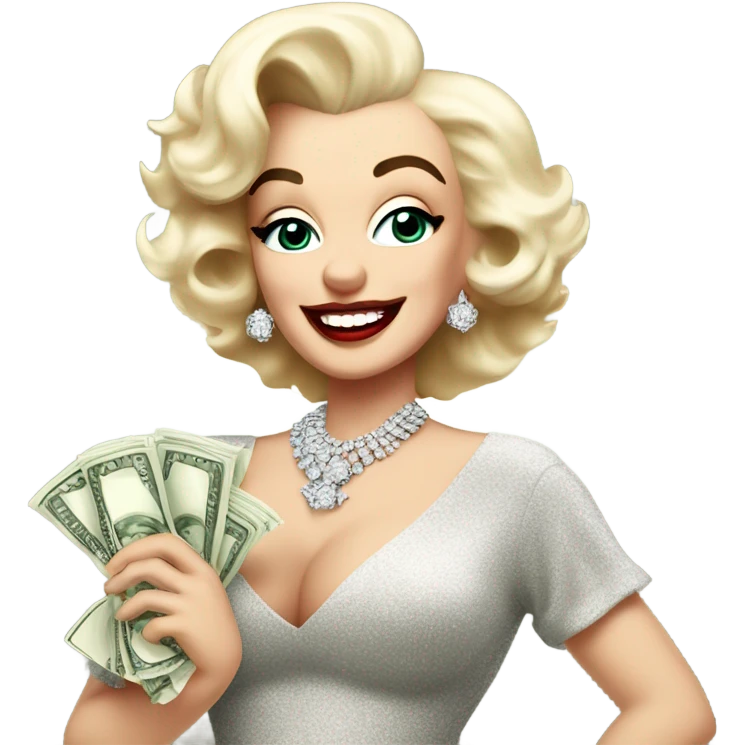 Marilyn Monroe with money  emoji