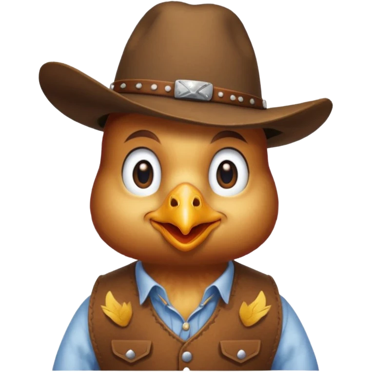 Chicken wearing like a cowboy  emoji