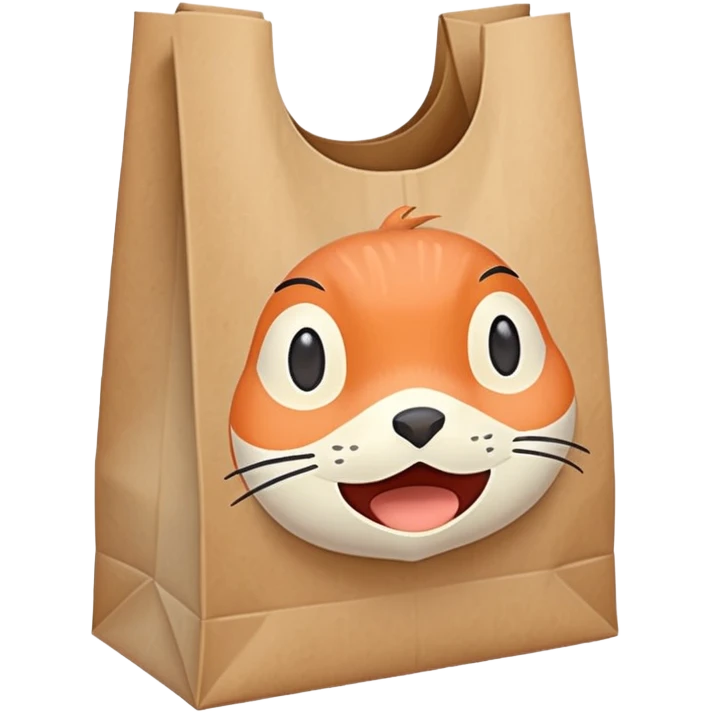 Ghibli style grocery bag emoji