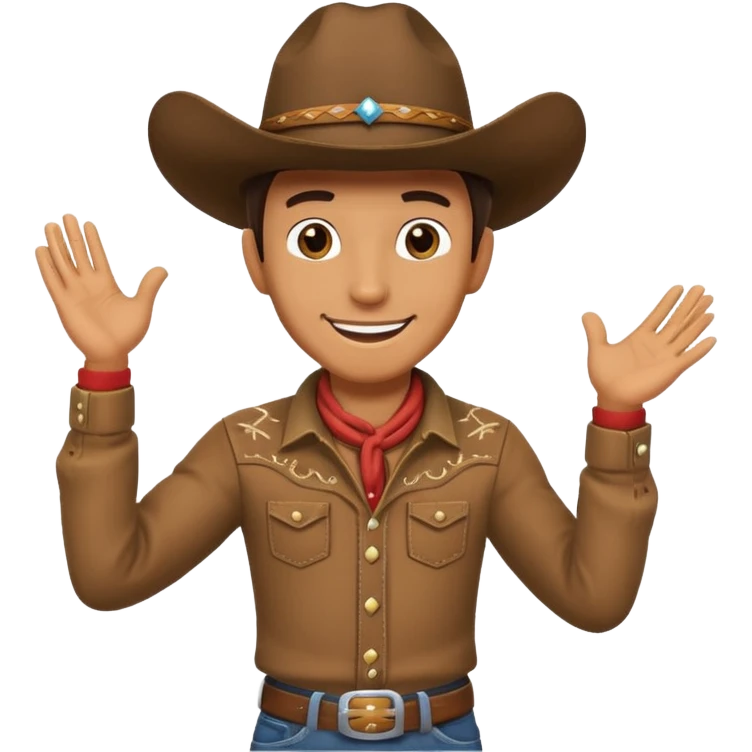 cowboy with cowboy hat dancing emoji