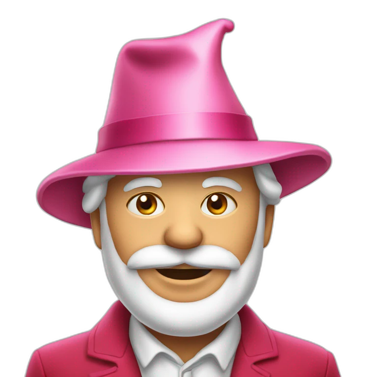 Père Noël avec chapeau rose  emoji