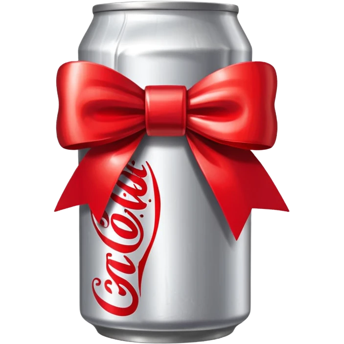 Diet coke coca cola can with bow emoji emoji