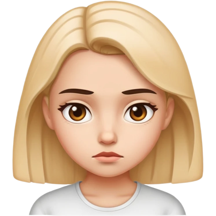 Girl being suspicious emoji