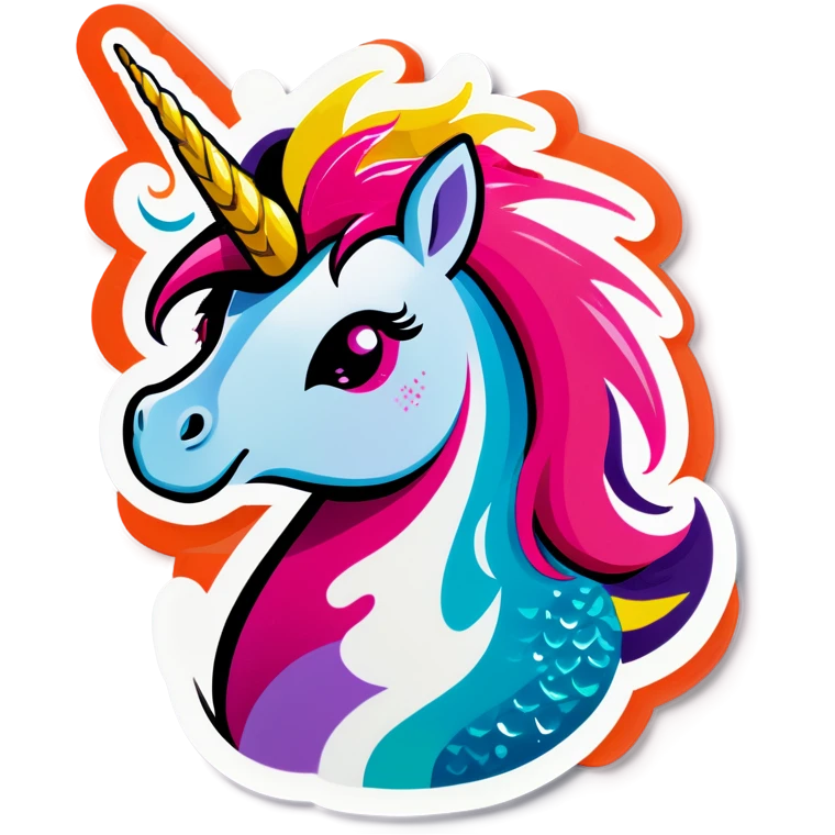 Unicorn mix with dragon emoji