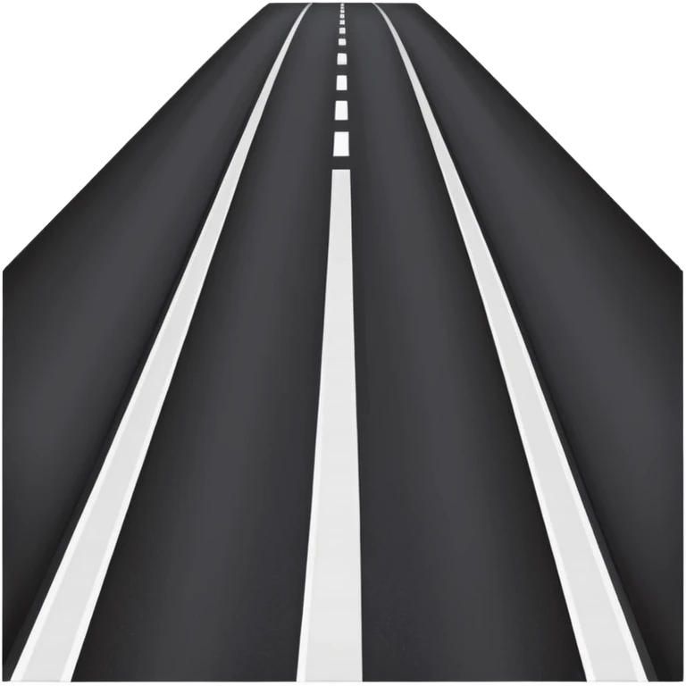 a new highway with bright lines and smooth surface emoji