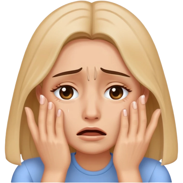 crying woman covering her face with hands emoji