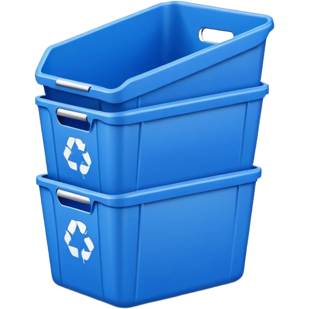 stackable bin blue emoji