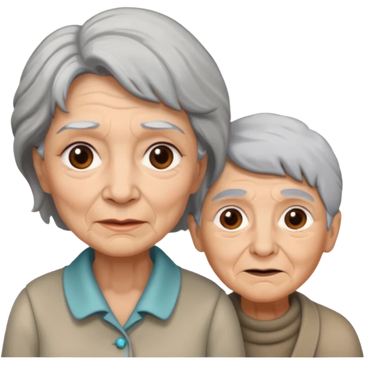 lo mismo que estas haciendo solo coloca alado de la abuela un hombre joven  emoji