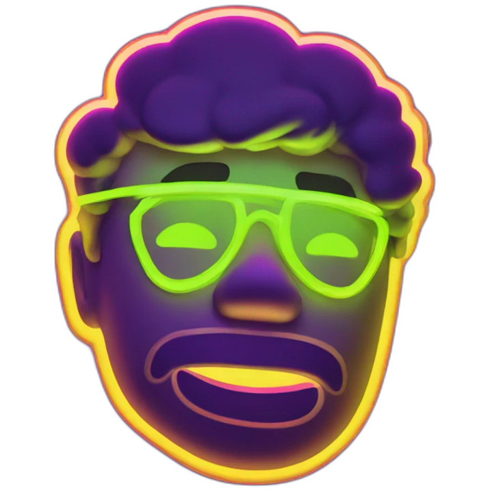 Juicy booty neon sign style man award emoji