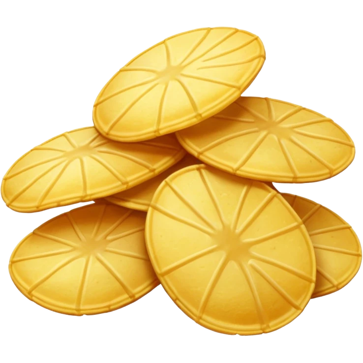 Create a Potato chips emoji in IOS style with transparent background that is 1024 x 1024 emoji