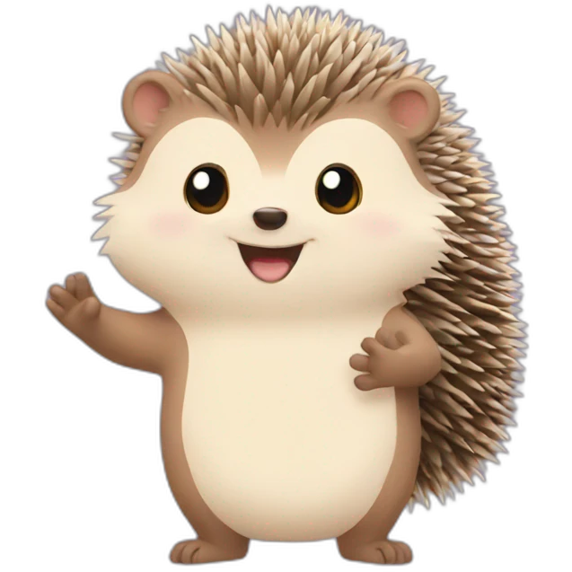 hedgehog high five emoji