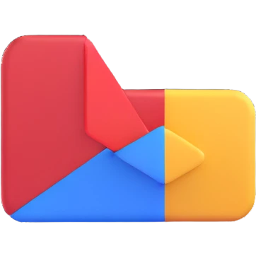 3D style Youtube logo emoji, angled to the left, play button prominent emoji