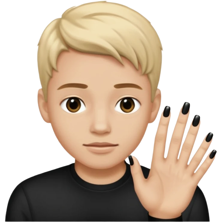 boy with long nails emoji
