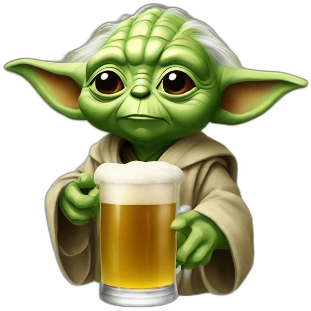 Yoda-drink-beer emoji
