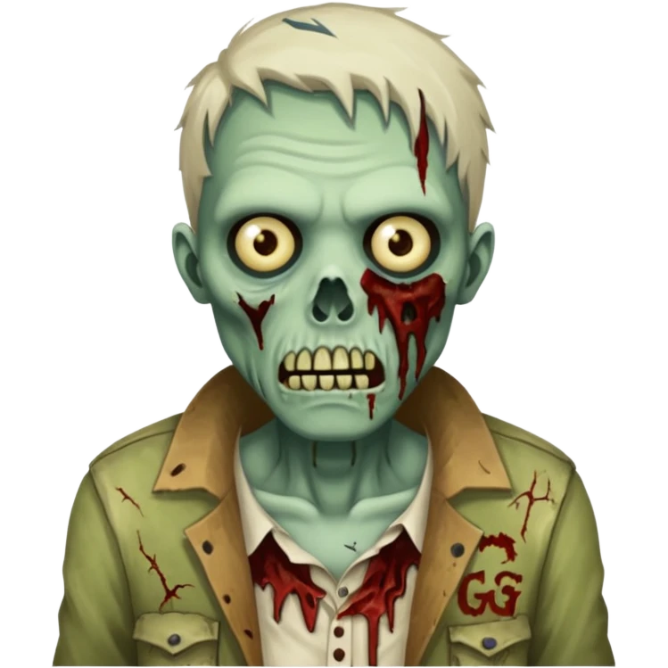 a zombie saying gg emoji