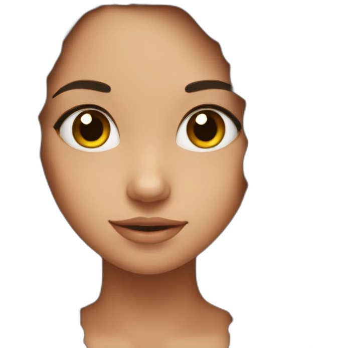 cute brunette girl emoji