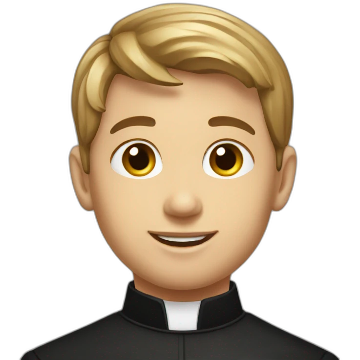 young catholic priest emoji