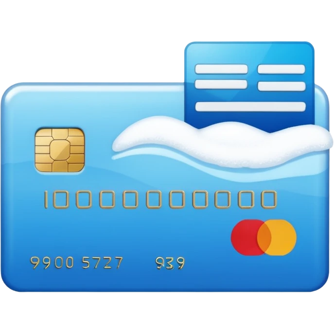 small line of snow with credit card  emoji