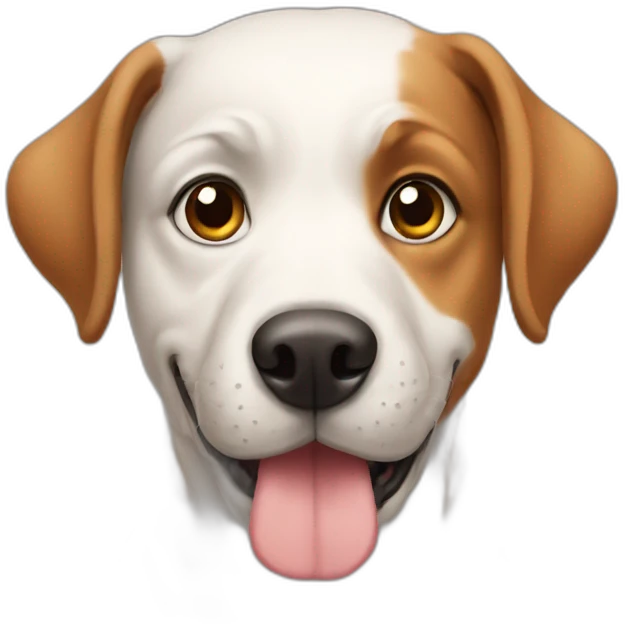 Dog with younger out emoji