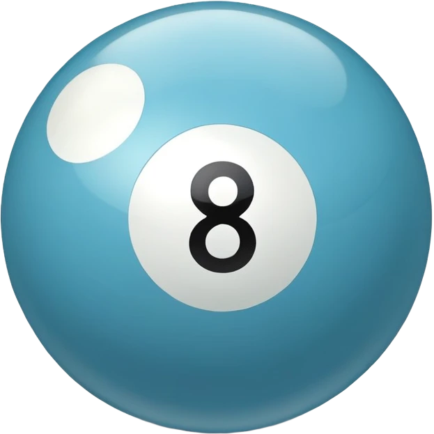 Light blue eight ball emoji emoji