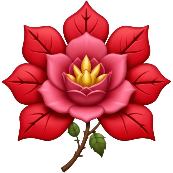 brasão medieval rosa de sangue vermelha emoji