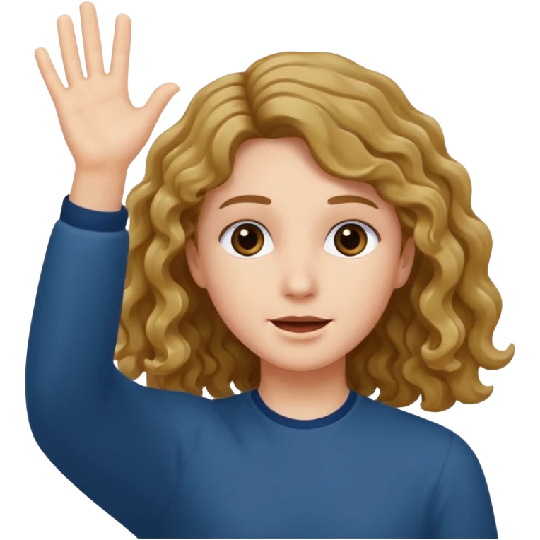 I am innocent hands up it was not me wavy hair emoji