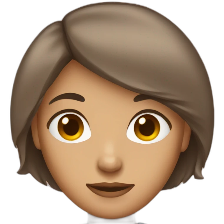 a woman with short brown hair emoji