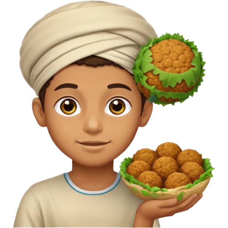 make me an egyptian boy with falafel emoji