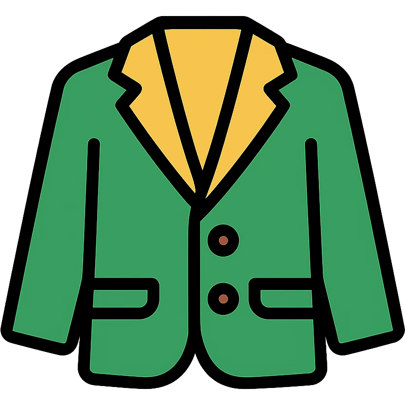 green blazer icon, color outline style emoji
