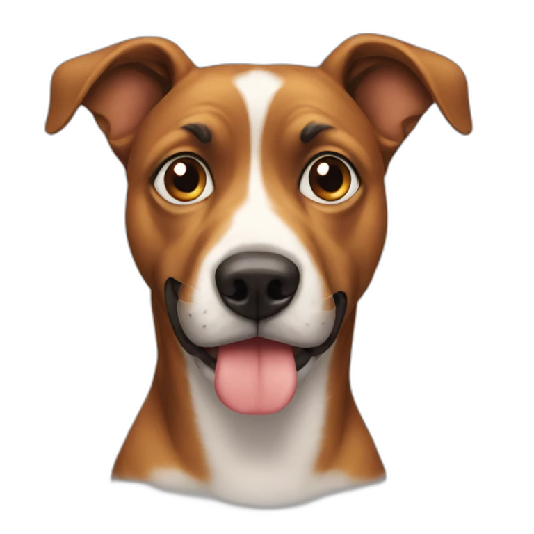 Guilty dog face emoji
