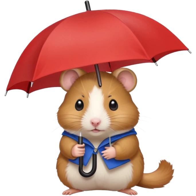 hamster holding an umbrella emoji