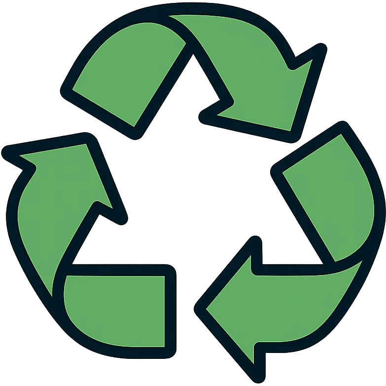 A circular arrow icon, recycling symbol emoji