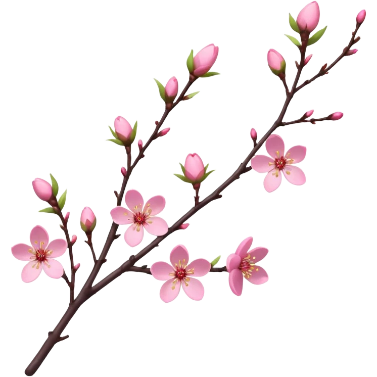 sakura branch with buds emoji