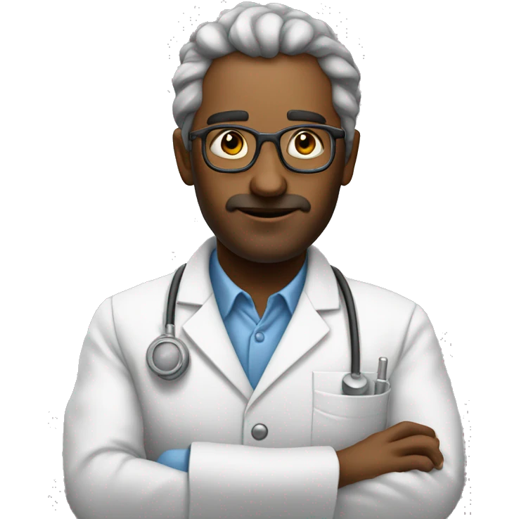a hard working optimstic scientist emoji