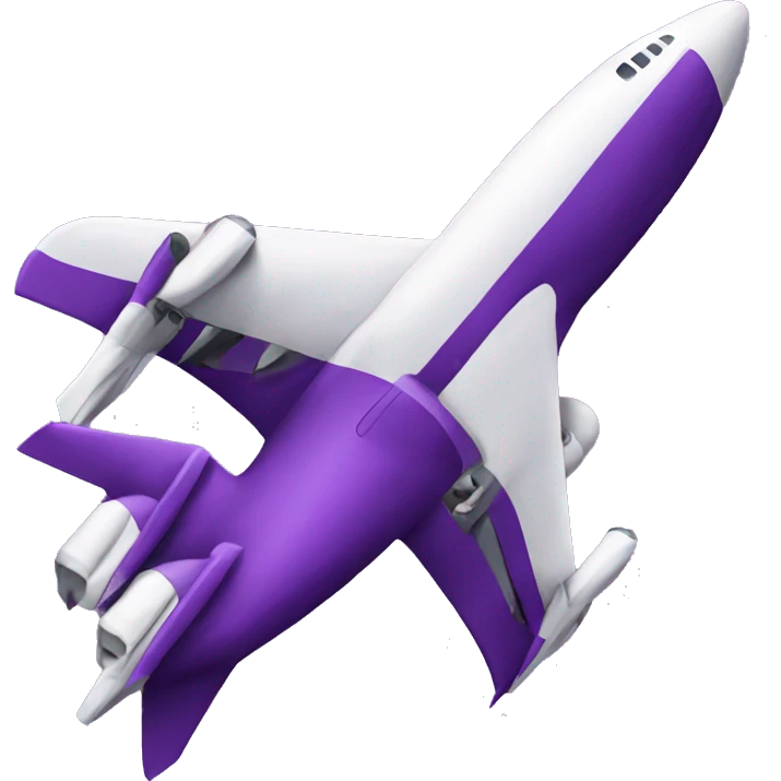 purple plane emoji