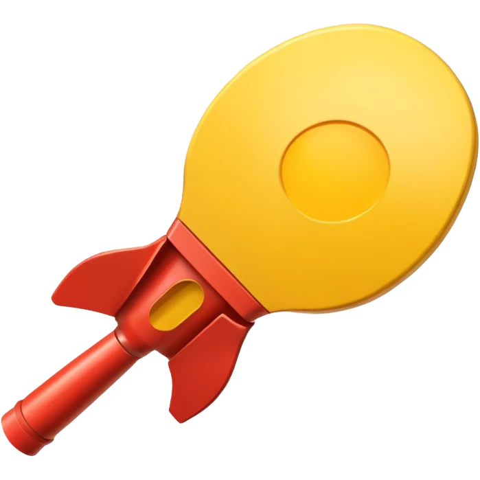 Yellow ping pong rocket emoji