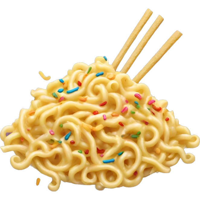 noodles with sprinkles  emoji