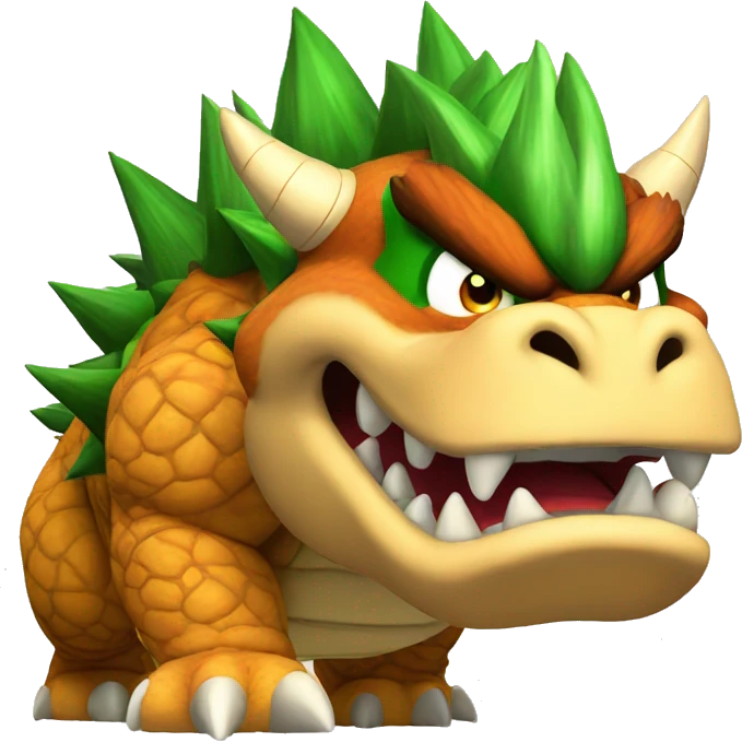Bowser of roaring from angry emoji