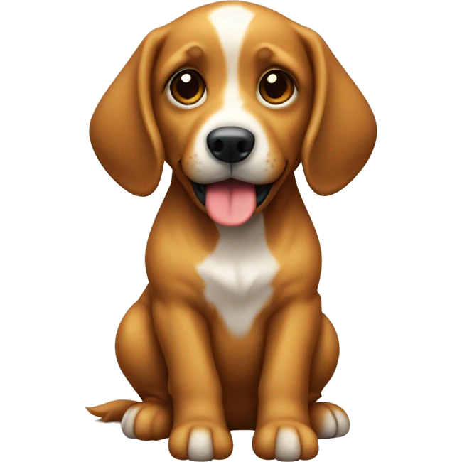 Cachorro caramelo com focinho caramelo emoji