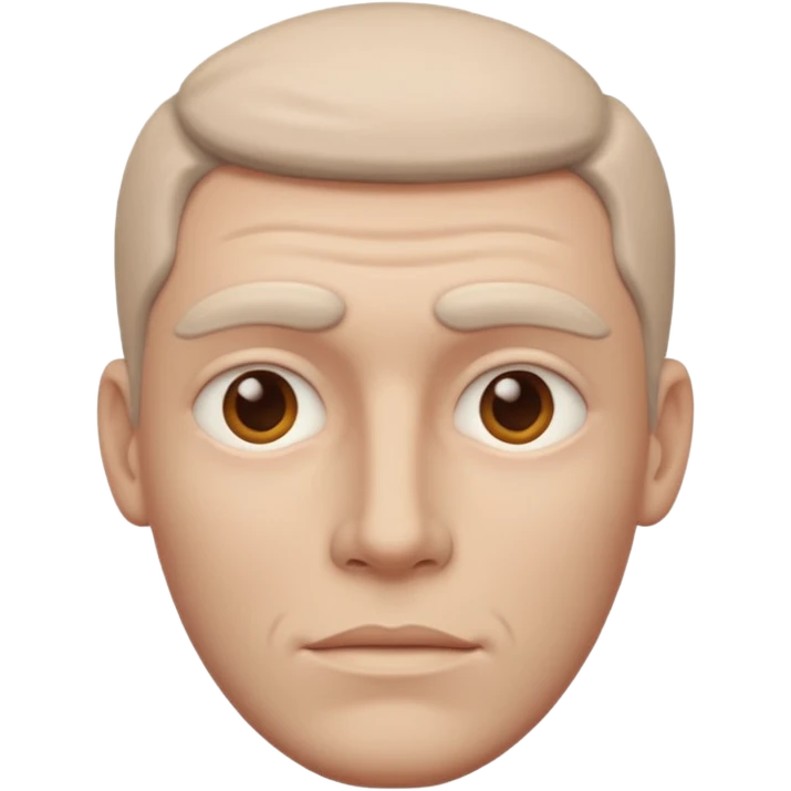 Clay male face emoji