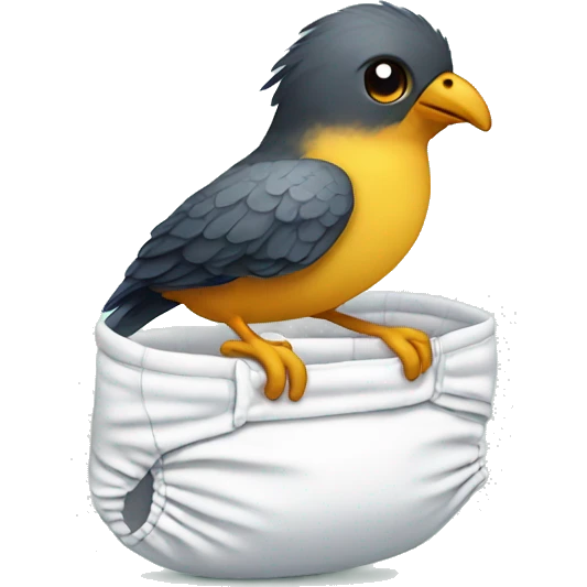 Bird in a diaper  emoji