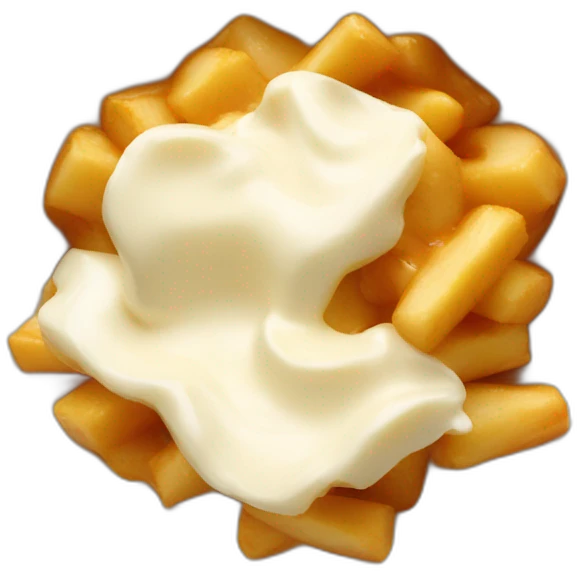 Poutine curd cheese emoji